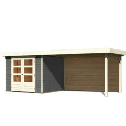 Abri De Jardin En Bois Massif Gris Terre 5,95m² Askola 3,5 Avec Appentis 280cm Et Paroi Arrière – Karibu 10 Abri De Jardin En Bois Massif Gris Terre 5,95m² Askola 3,5 Avec Appentis 280cm Et Paroi Arrière – Karibu -Boutique De Jardin abri de jardin en bois massif gris terre 595m askola 35 avec appentis 280cm et paroi arriere woodfeeling 2