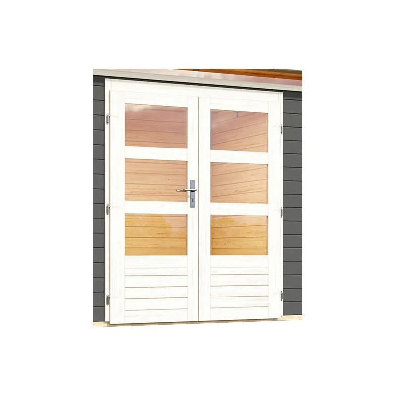 Abri De Jardin En Bois Massif Gris Terre 7,50m² Kastorf 6 Avec Appentis 320cm Et Paroi Arrière Et Latérale – Karibu 6 Abri De Jardin En Bois Massif Gris Terre 7,50m² Kastorf 6 Avec Appentis 320cm Et Paroi Arrière Et Latérale – Karibu – Image 4