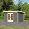 Abri De Jardin En Bois Massif Gris Terre 8,88m² Kandern 7 – Karibu