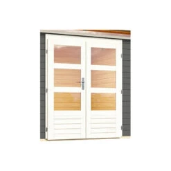 Abri De Jardin En Bois Massif Gris Terre 8,88m² Kastorf 7 Avec Appentis 320cm – Karibu -Boutique De Jardin abri de jardin en bois massif gris terre 888m kastorf 7 avec appentis 320cm karibu 3