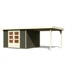 Abri De Jardin En Bois Massif Gris Terre 9,24m² Askola 6 Avec Appentis 280cm – Karibu 10 Abri De Jardin En Bois Massif Gris Terre 9,24m² Askola 6 Avec Appentis 280cm – Karibu -Boutique De Jardin abri de jardin en bois massif gris terre 924m askola 6 avec appentis 280cm woodfeeling 2