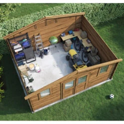 Abri De Jardin En Bois Traité Autoclave 17,6m² - Madriers 28mm - Nicia - Forest Style 9 Abri De Jardin En Bois Traité Autoclave 17,6m² - Madriers 28mm - Nicia - Forest Style -Boutique De Jardin abri de jardin en bois traite autoclave 176m madriers 28mm nicia 2