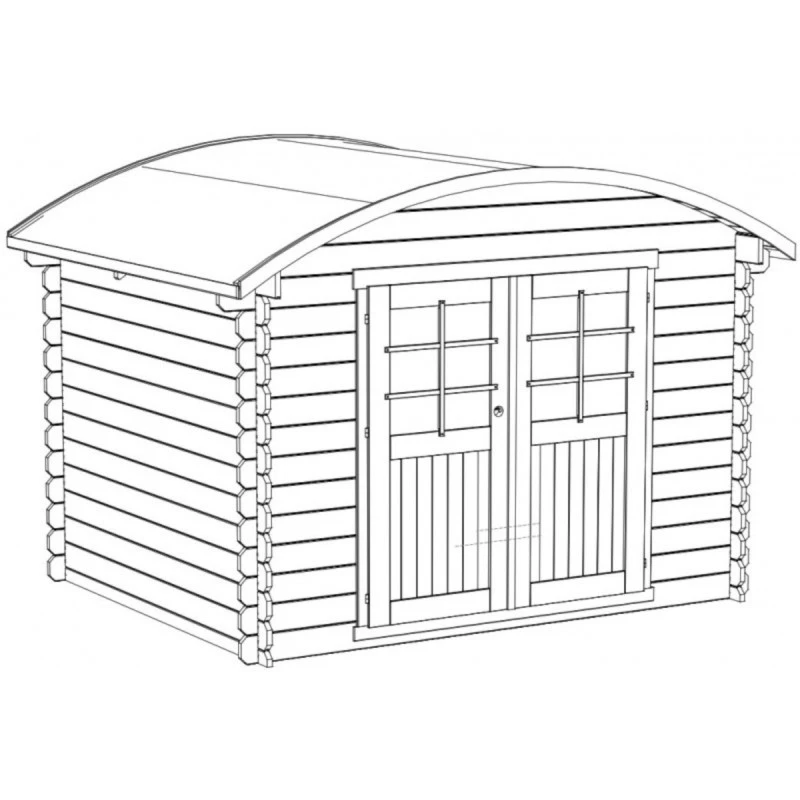 Abri De Jardin En Bois Traité Autoclave 28mm 7,09m² Toit Berceau SOLID 7 Abri De Jardin En Bois Traité Autoclave 28mm 7,09m² Toit Berceau SOLID – Image 5