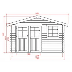 Abri De Jardin En Bois Traité Autoclave 28mm Chimay Porte Double 10,67m² - SOLID -Boutique De Jardin abri de jardin en bois traite autoclave 28mm chimay porte double 1067m solid 1