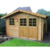 Abri De Jardin En Bois Traité Autoclave 28mm Chimay Porte Double 10,67m² - SOLID -Boutique De Jardin abri de jardin en bois traite autoclave 28mm chimay porte double 1067m solid