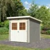 Abri De Jardin En Bois Vitrifié Gris 19mm 4.62m² Glücksburg 3 - Karibu -Boutique De Jardin abri de jardin en bois vitrifie gris 19mm 462m glucksburg 3 karibu