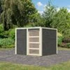 Abri De Jardin En Bois Vitrifié Gris 19mm Qubic 6.05m² - Karibu 2 Abri De Jardin En Bois Vitrifié Gris 19mm Qubic 6.05m² - Karibu -Boutique De Jardin abri de jardin en bois vitrifie gris 19mm qubic 605m karibu