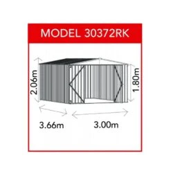 Abri De Jardin En Métal 10,9m² Silver Grey Fraser - ABSCO -Boutique De Jardin abri de jardin en metal 11m silver grey absco 2