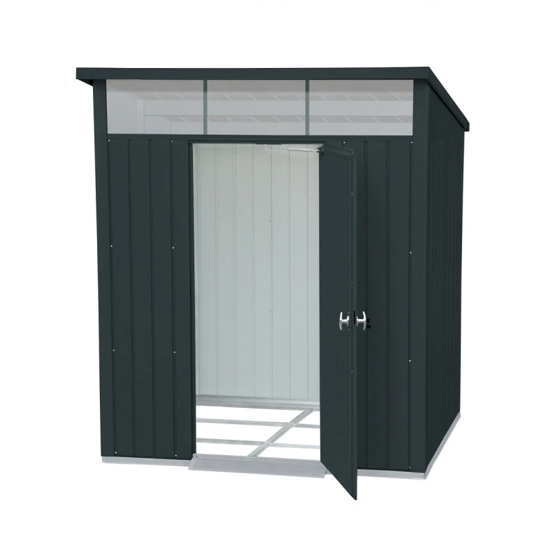 Abri De Jardin En Métal Anthracite 3,92m² + Kit D'ancrage + Kit De Fondation DURAMAX 6 Abri De Jardin En Métal Anthracite 3,92m² + Kit D'ancrage + Kit De Fondation DURAMAX – Image 4