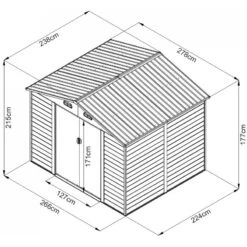 Abri De Jardin En Métal Aspect Bois 6,62m² + Kit D'ancrage - X-METAL -Boutique De Jardin abri de jardin en metal aspect bois 662m kit d ancrage x metal 3