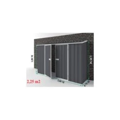 Abri De Jardin En Métal Colorbond Gris Compact 2,25m² EASYSHED 8 Abri De Jardin En Métal Colorbond Gris Compact 2,25m² EASYSHED -Boutique De Jardin abri de jardin en metal colorbond gris compact 225m easyshed 2
