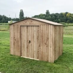 Abri De Jardin En Métal Imitation Bois 4,78m² - DURAMAX