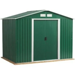 Abri De Jardin En Métal Vert Pin 4,78m² - DURAMAX + Kit D'ancrage -Boutique De Jardin abri de jardin en metal vert pin 478m duramax 2