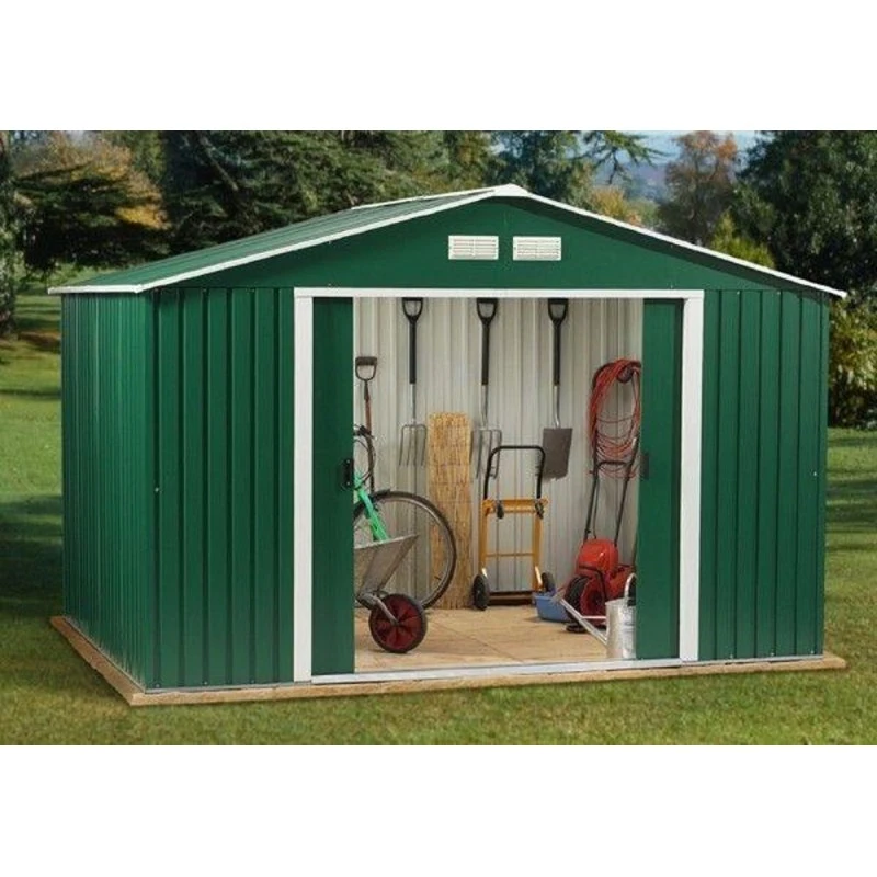 Abri De Jardin En Métal Vert Pin 7,81m² - DURAMAX + Kit D'ancrage 4 Abri De Jardin En Métal Vert Pin 7,81m² - DURAMAX + Kit D'ancrage – Image 2