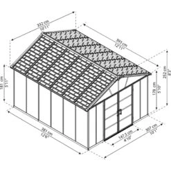 Abri De Jardin En Polycarbonate 11,7m² Sans Plancher YUKON - Palram - Canopia 10 Abri De Jardin En Polycarbonate 11,7m² Sans Plancher YUKON - Palram - Canopia -Boutique De Jardin abri de jardin en polycarbonate 117m sans plancher yukon palram 2