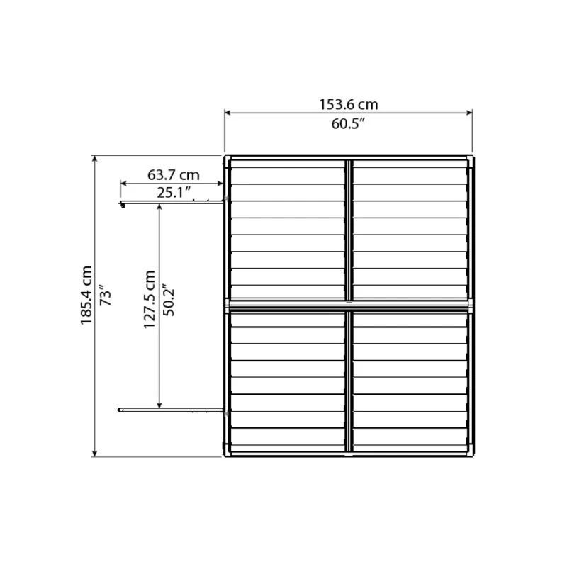 Abri De Jardin En Polycarbonate 2,65m² Skylight Amber - Palram - Canopia 6 Abri De Jardin En Polycarbonate 2,65m² Skylight Amber - Palram - Canopia – Image 4