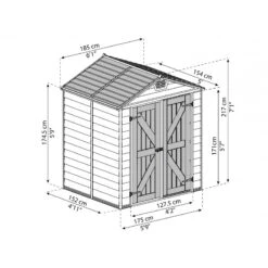 Abri De Jardin En Polycarbonate 2,65m² Skylight Deco - Palram - Canopia -Boutique De Jardin abri de jardin en polycarbonate 265m skylight deco palram 2