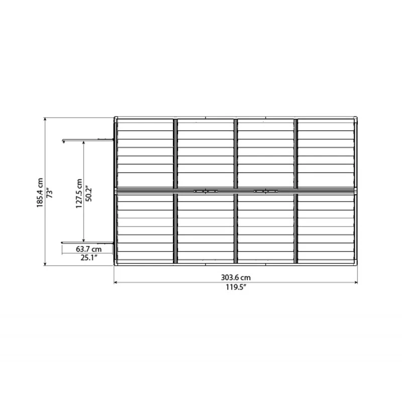 Abri De Jardin En Polycarbonate 5,28m² Skylight Deco - Palram - Canopia 6 Abri De Jardin En Polycarbonate 5,28m² Skylight Deco - Palram - Canopia – Image 4