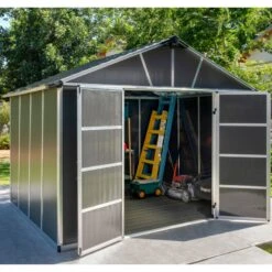 Abri De Jardin En Polycarbonate 7,9m² Sans Plancher YUKON - Palram - Canopia -Boutique De Jardin abri de jardin en polycarbonate 79m sans plancher yukon palram 1 3