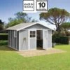 Abri De Jardin En PVC 11,2m² DECO Gris Clair Et Blanc Grosfillex + Kit Ancrage Offert 1 Abri De Jardin En PVC 11,2m² DECO Gris Clair Et Blanc Grosfillex + Kit Ancrage Offert -Boutique De Jardin abri de jardin en pvc 112m deco gris clair et blanc grosfillex