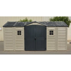 Abri De Jardin En PVC 11,95m² DarkGrey Apex + Kit De Fondation DURAMAX -Boutique De Jardin abri de jardin en pvc 1195m darkgrey apex duramax kit de fondation 2