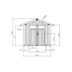 Abri De Jardin En PVC 4,9m² UTILITY Blanc Et Gris Bleu Grosfillex + Kit Ancrage Offert -Boutique De Jardin abri de jardin en pvc 49m utility blanc et gris bleu grosfillex 2