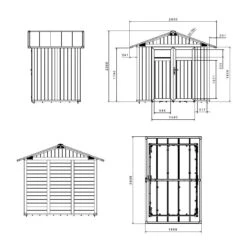 Abri De Jardin 4m² En PVC UTILITY Blanc Et Gris Vert Grosfillex + Kit Ancrage Offert -Boutique De Jardin abri de jardin en pvc 49m utility blanc et gris vert grosfillex 10