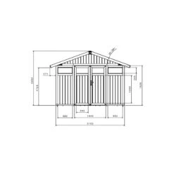 Abri De Jardin En PVC 7,53m² UTILITY Blanc Et Gris Vert Grosfillex + Kit Ancrage Offert -Boutique De Jardin abri de jardin en pvc 753m utility blanc et gris vert grosfillex 2