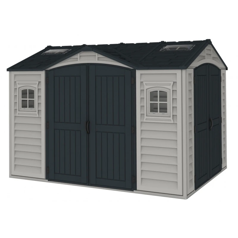 Abri De Jardin En PVC 8,05m² DarkGrey Apex + Kit De Fondation DURAMAX 6 Abri De Jardin En PVC 8,05m² DarkGrey Apex + Kit De Fondation DURAMAX – Image 4