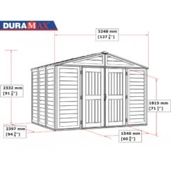 Abri De Jardin En PVC 8,05m² DarkGrey Premium + Kit De Fondation DURAMAX -Boutique De Jardin abri de jardin en pvc 805m darkgrey premium duramax kit de fondation 3