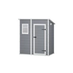 Abri De Jardin En Résine 2,06m² Monopente + Plancher Gris Keter -Boutique De Jardin abri de jardin en resine 206m monopente plancher gris keter 2