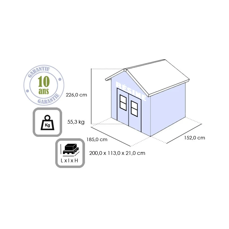 Abri De Jardin En Résine 2,8m² Gris Clair Premium 65 DPF + Plancher Keter 5 Abri De Jardin En Résine 2,8m² Gris Clair Premium 65 DPF + Plancher Keter – Image 3