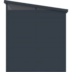 Abri De Jardin En Résine 4,10m² Anthracite Toit Monopente Skylight + Plancher - Jobu -Boutique De Jardin abri de jardin en resine 410m anthracite toit monopente skylight plancher jobu 4