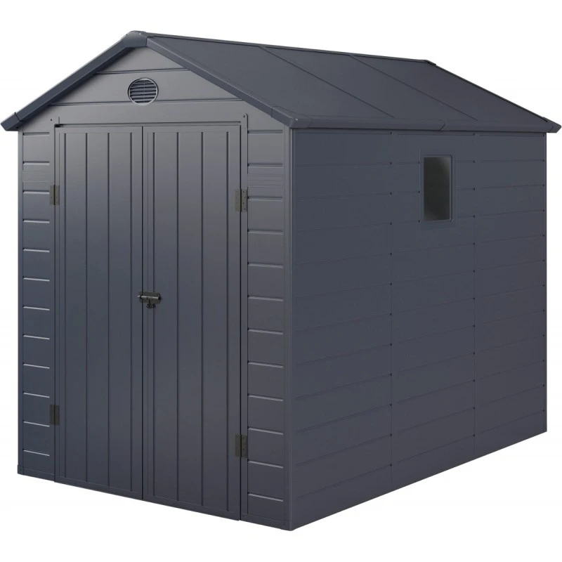 Abri De Jardin En Résine Anthracite 5,32m² + Kit De Fondation - JOBU 3 Abri De Jardin En Résine Anthracite 5,32m² + Kit De Fondation - JOBU