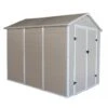 Abri De Jardin En Résine Beige 5,32m² + Kit De Fondation - JOBU -Boutique De Jardin abri de jardin en resine beige 532m kit de fondation jobu