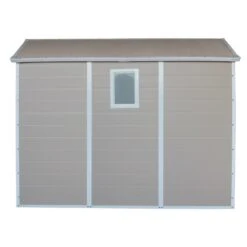 Abri De Jardin En Résine Beige 5,32m² + Kit De Fondation - JOBU -Boutique De Jardin abri de jardin en resine beige 532m kit de fondation jobu 4