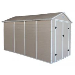 Abri De Jardin En Résine Beige 6,99m² + Kit De Fondation - JOBU