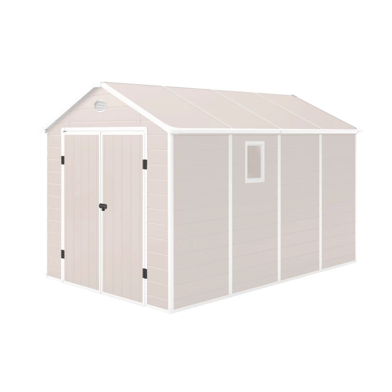 Abri De Jardin En Résine Beige 8,90m² + Kit De Fondation - JOBU 3 Abri De Jardin En Résine Beige 8,90m² + Kit De Fondation - JOBU