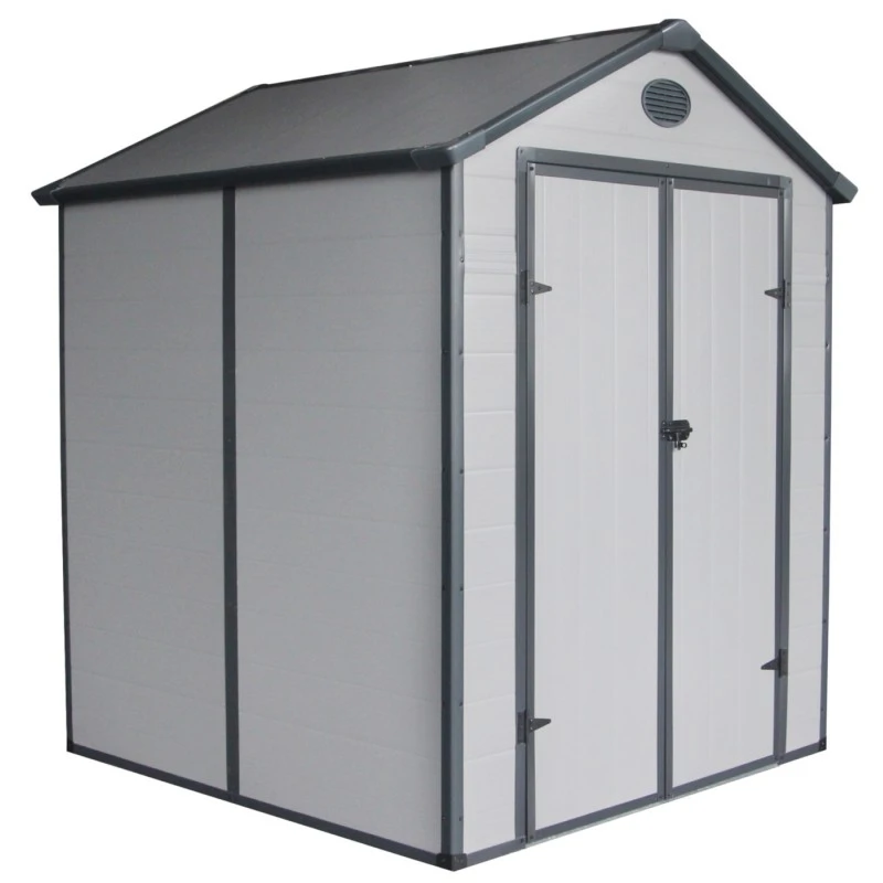 Abri De Jardin En Résine Gris 3,65m² + Kit De Fondation - JOBU 8 Abri De Jardin En Résine Gris 3,65m² + Kit De Fondation - JOBU – Image 6