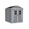 Abri De Jardin En Résine Gris Clair 4,4m² Premium 86 DPF + Plancher Keter -Boutique De Jardin abri de jardin en resine gris clair 44m premium 86 dpf plancher keter