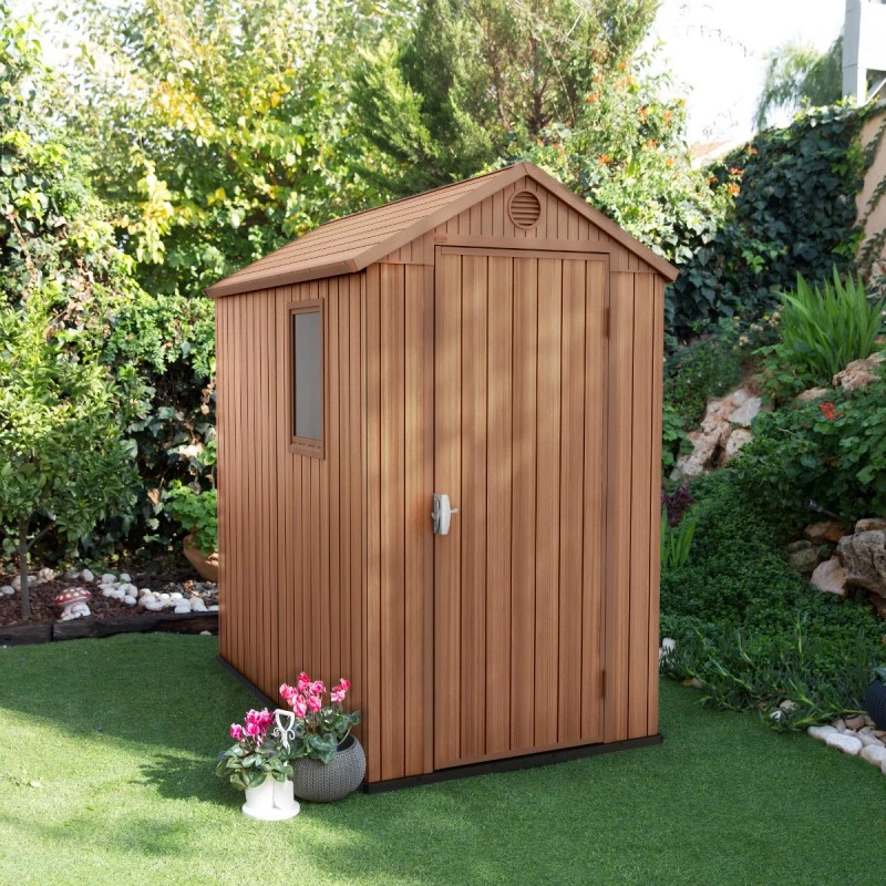Abri De Jardin En Résine Marron 2,3m² Darwin 46 + Plancher - Keter 4 Abri De Jardin En Résine Marron 2,3m² Darwin 46 + Plancher - Keter – Image 2