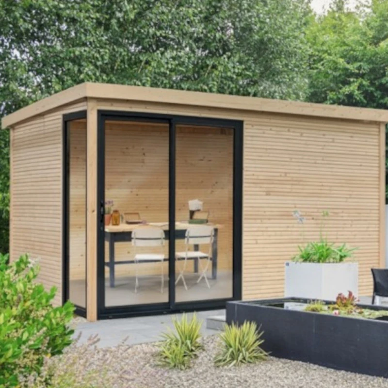 Abri De Jardin Faro 12,25m² En Bois Massif 28mm Avec Double Porte Vitrée - SOLID 6 Abri De Jardin Faro 12,25m² En Bois Massif 28mm Avec Double Porte Vitrée - SOLID – Image 4