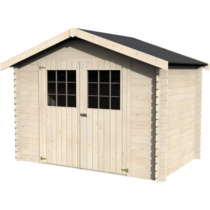 Abri De Jardin Flodova 6,75m² En Bois Massif 28mm Avec Double Porte – Décor Et Jardin 3 Abri De Jardin Flodova 6,75m² En Bois Massif 28mm Avec Double Porte – Décor Et Jardin