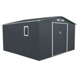 Abri De Jardin 10,85m² Métal PLUS Anthracite + Kit D'ancrage X-METAL -Boutique De Jardin abri de jardin metal 1085m plus anthracite kit d ancrage x metal 2