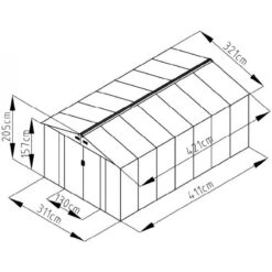 Abri De Jardin Métal 13,51m² Imitation Bois Vieilli -Boutique De Jardin abri de jardin metal 1351m imitation bois vieilli 2