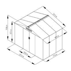 Abri De Jardin Métal 4,72m² Imitation Bois Vieilli -Boutique De Jardin abri de jardin metal 472m imitation bois vieilli 2