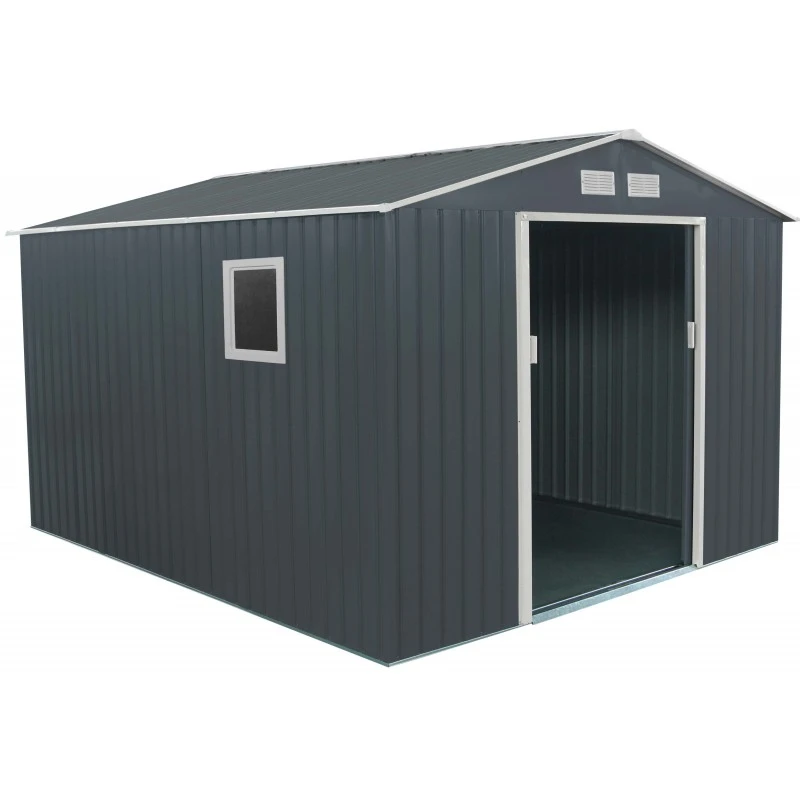 Abri De Jardin En Métal 8,84m² PLUS Anthracite + Kit D'ancrage X-METAL 5 Abri De Jardin En Métal 8,84m² PLUS Anthracite + Kit D'ancrage X-METAL – Image 3