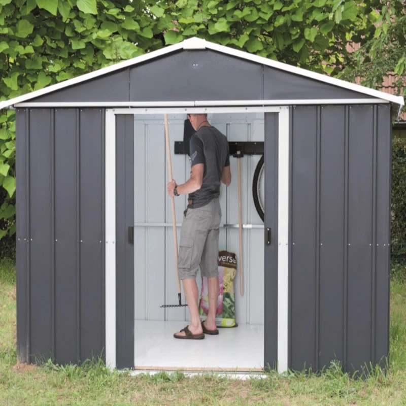 Abri De Jardin Métal Anthracite 5,97m² + Kit D'ancrage Inclus - YARDMASTER 5 Abri De Jardin Métal Anthracite 5,97m² + Kit D'ancrage Inclus - YARDMASTER – Image 3