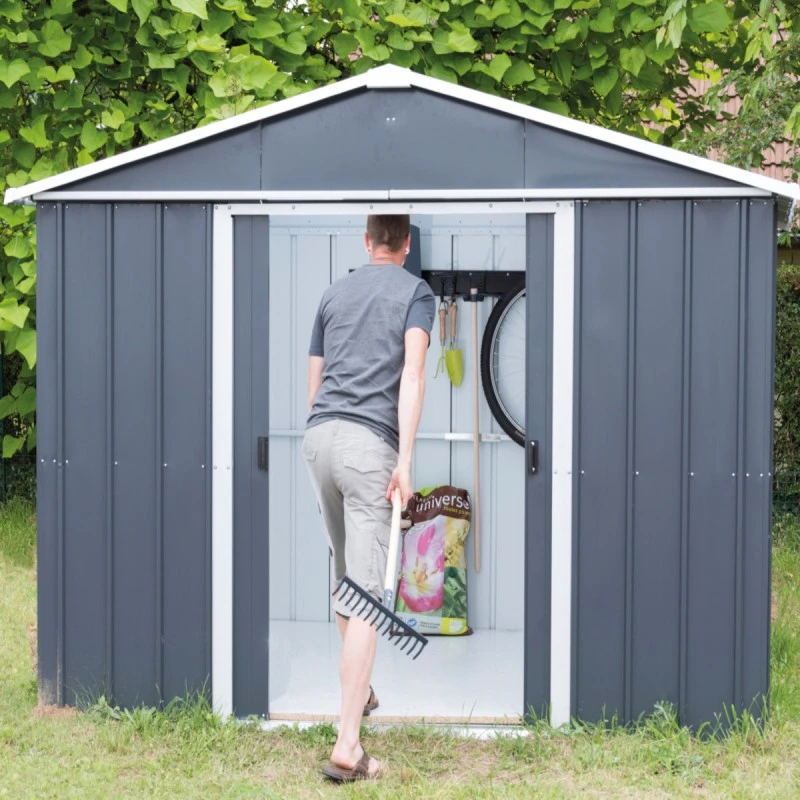 Abri De Jardin Métal Anthracite 5,97m² + Kit D'ancrage Inclus - YARDMASTER 6 Abri De Jardin Métal Anthracite 5,97m² + Kit D'ancrage Inclus - YARDMASTER – Image 4