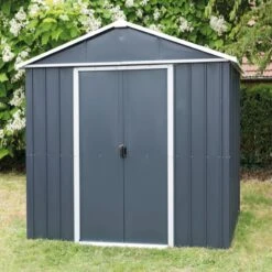 Abri De Jardin Métal Anthracite 9,03m² + Kit D'ancrage Inclus - YARDMASTER -Boutique De Jardin abri de jardin metal anthracite 903m kit d ancrage inclus yardmaster 2